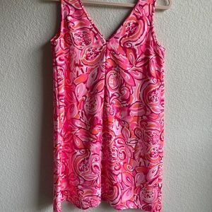 Pink Patterned Mini Dress